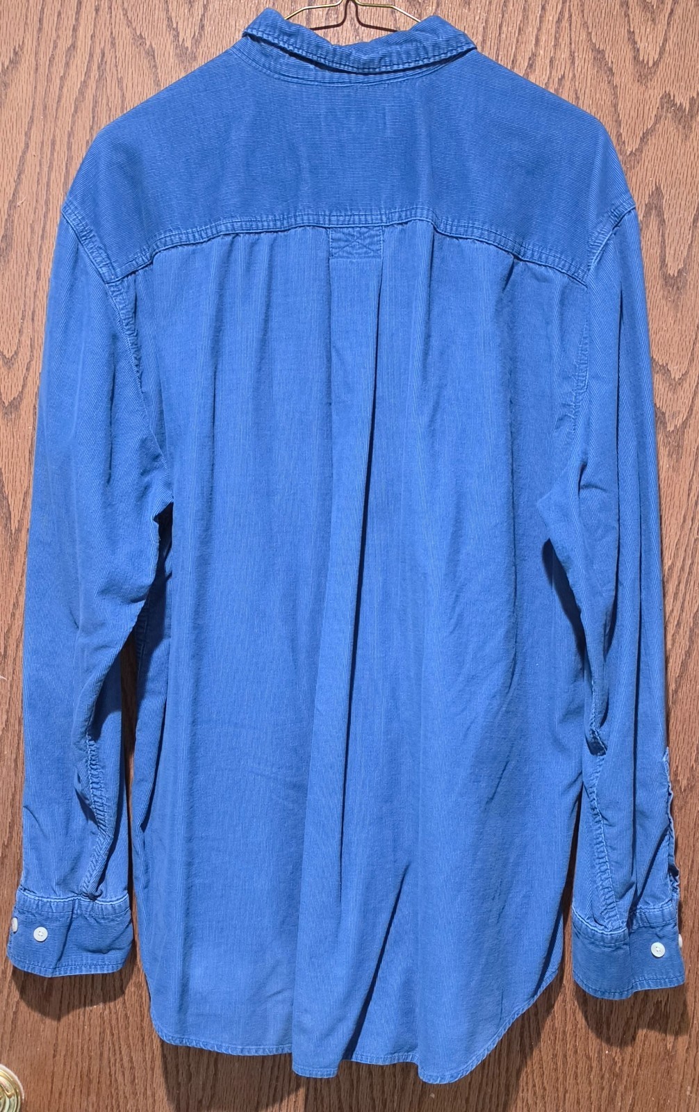 MEN’S COVINGTON L/S CORDUROY SHIRT TOP BLUE SZ XL