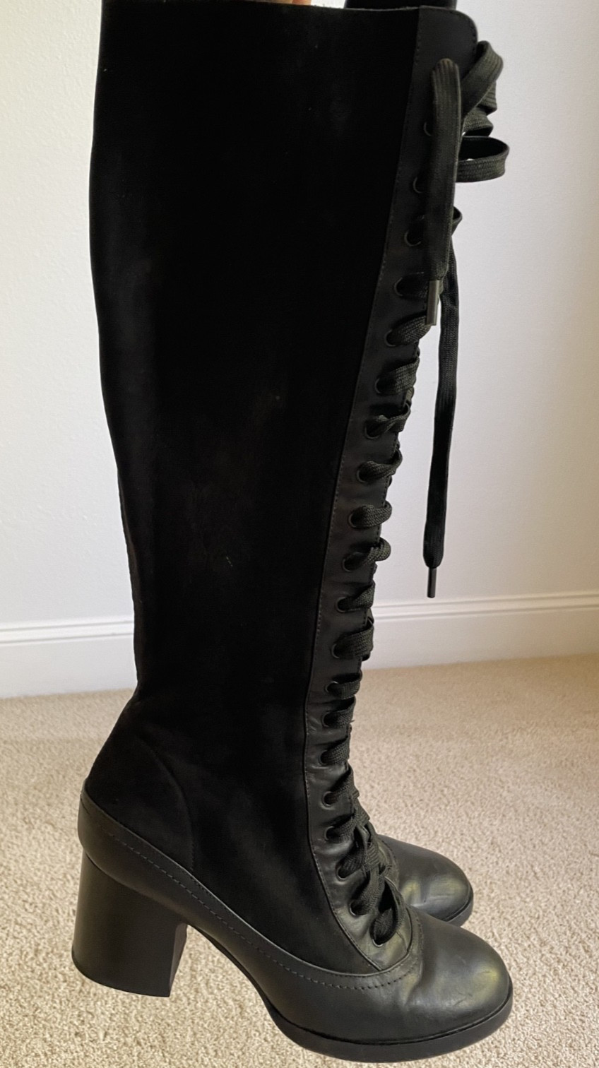 Rag and Bone Knee-High Lace-Up Boots Size 36.5