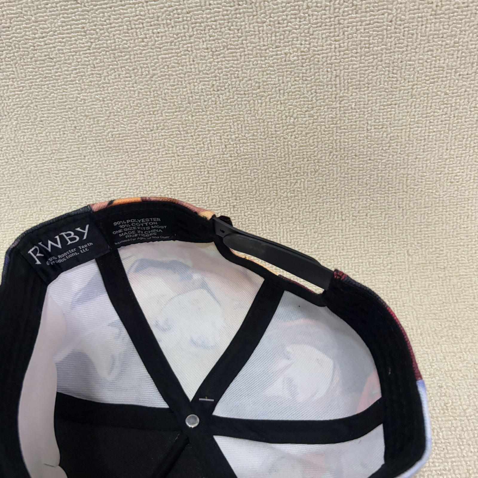 Bioworld RWBY Snapback Flat Brim Black Multicolor One Size Anime Hat