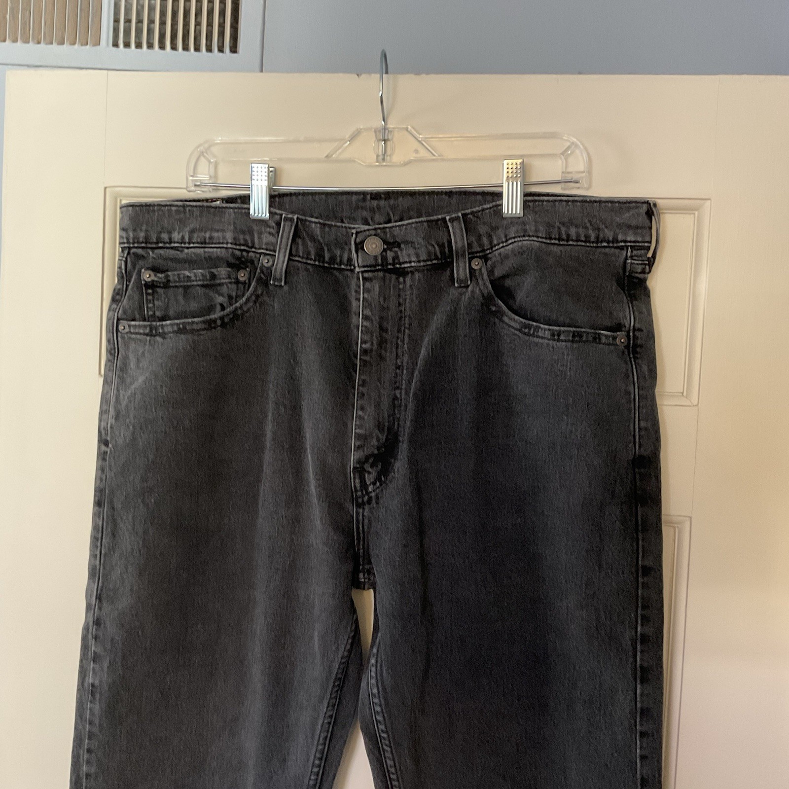 Levi’s 505 Jeans Classic Straight Leg Washed Black Men’s Size 38×30