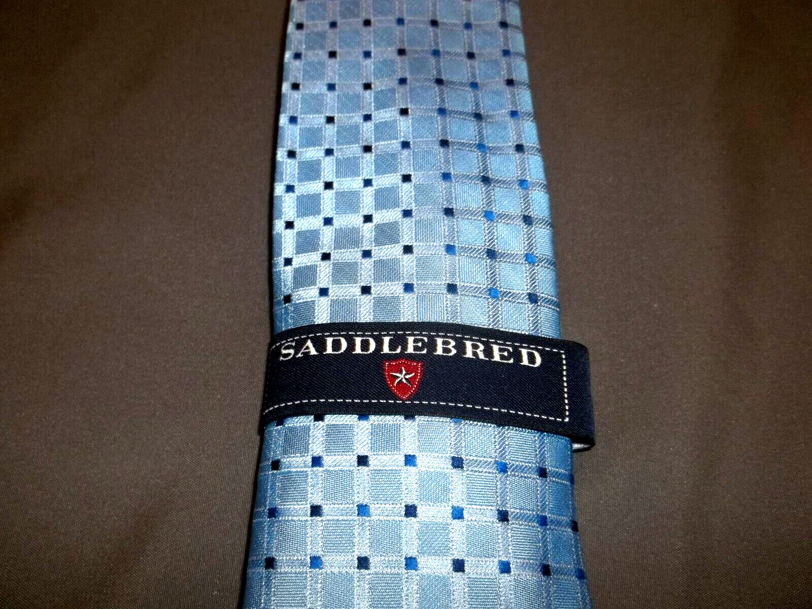 NWT SADDLEBRED SHADES OF BLUE GEOMETRIC SILK BLEND HANDMADE