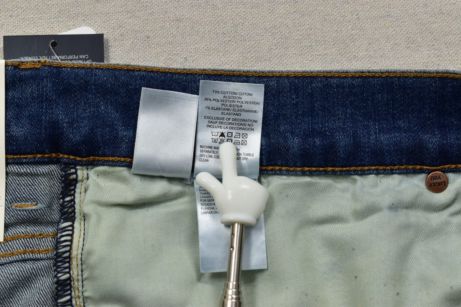 NEW Lucky Brand 411 Athletic Taper Men’s Hana 37.5 44×32 Stretch Blue Denim Jean