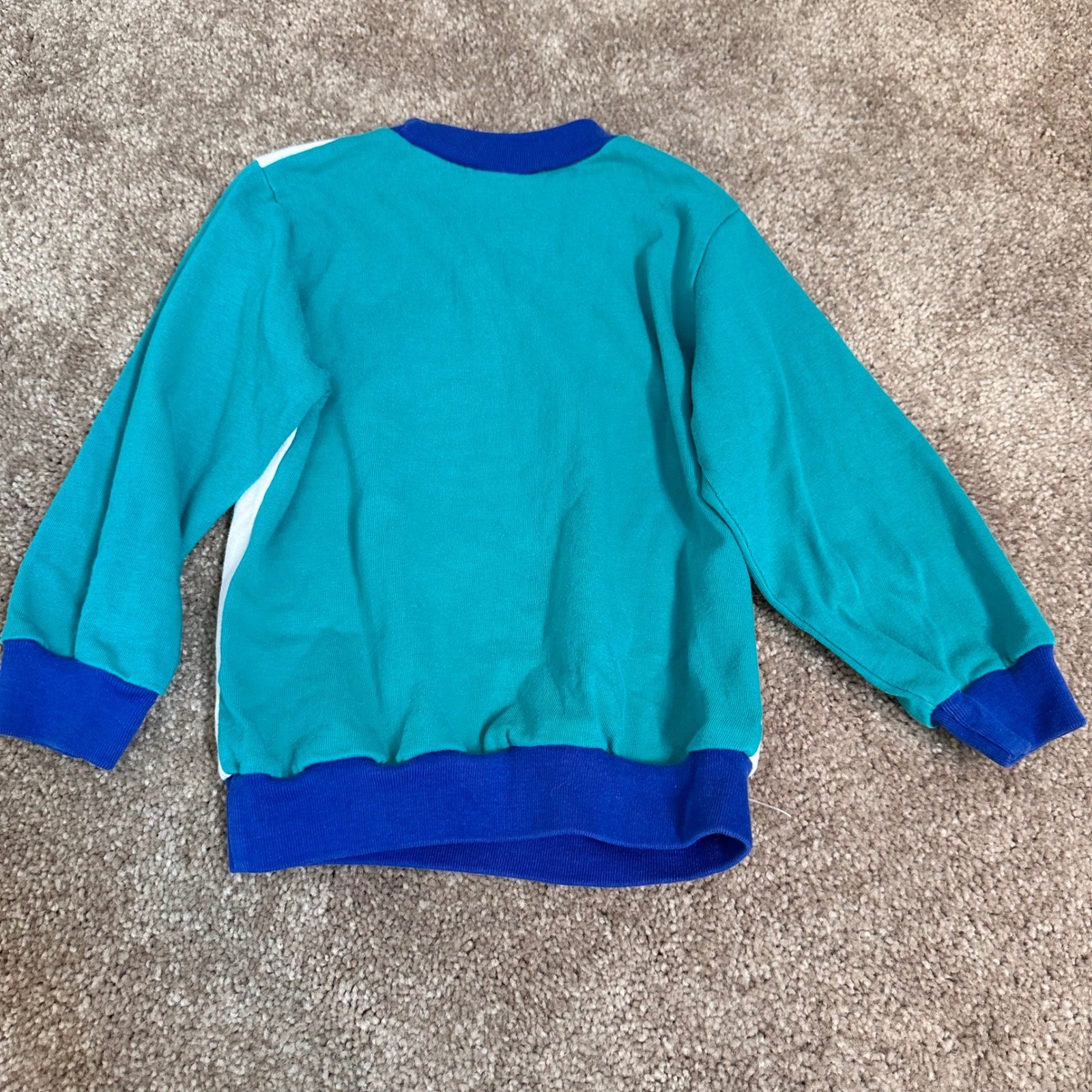 Vintage 1997 Baby Looney Tunes Bugs Bunny Daffy Duck Choo Choo Sweat Suit Teal