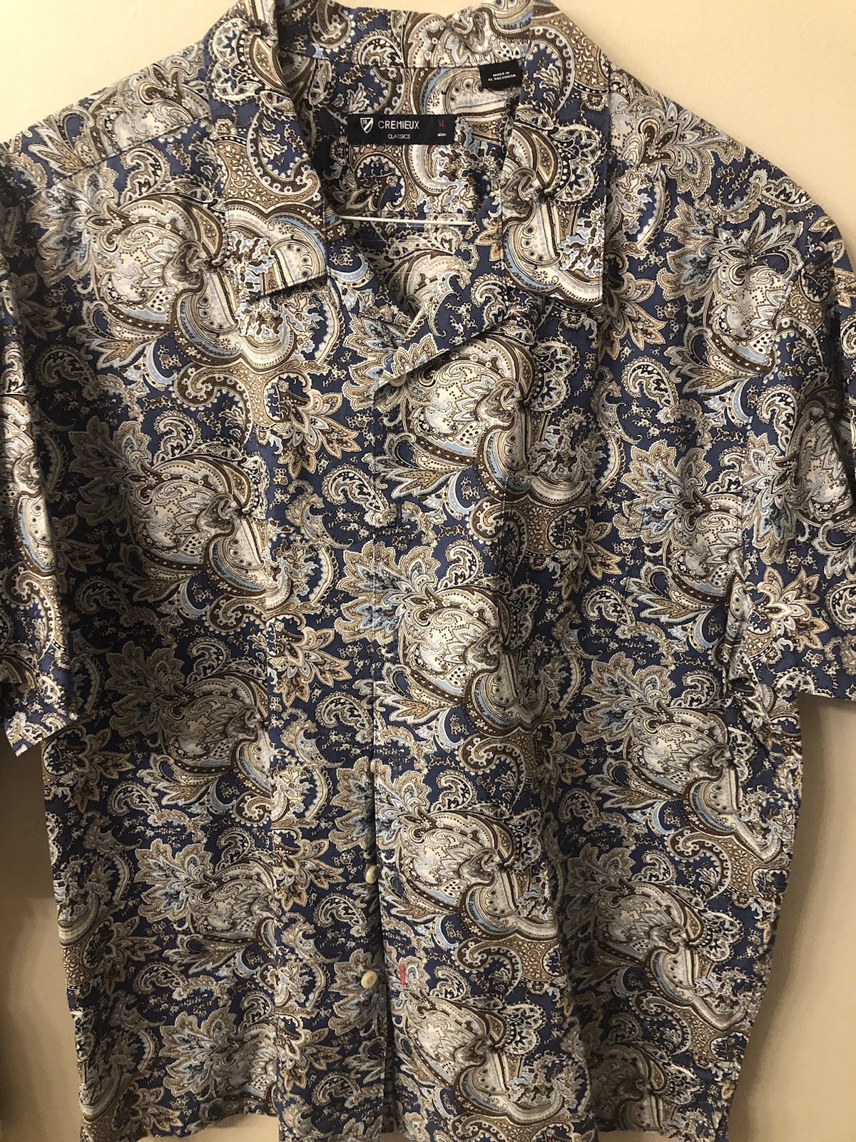 NWOT Daniel Cremieux Mens Classics Paisley Blue Gray XXL 2XL Sharp Color!