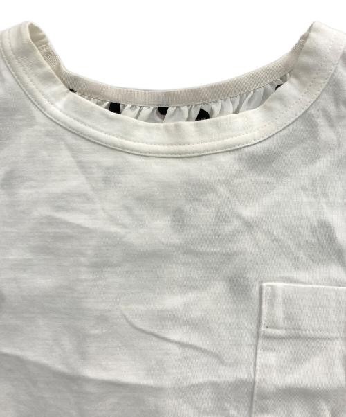 Sacai White Cotton & Polyester Docking Cut & Sew Blouse M Style Casual