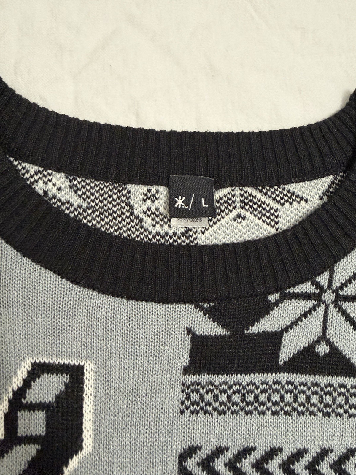 – SAN ANTONIO SPURS – Ugly Christmas Sweater Men’s Large Patchwork Holiday Knit