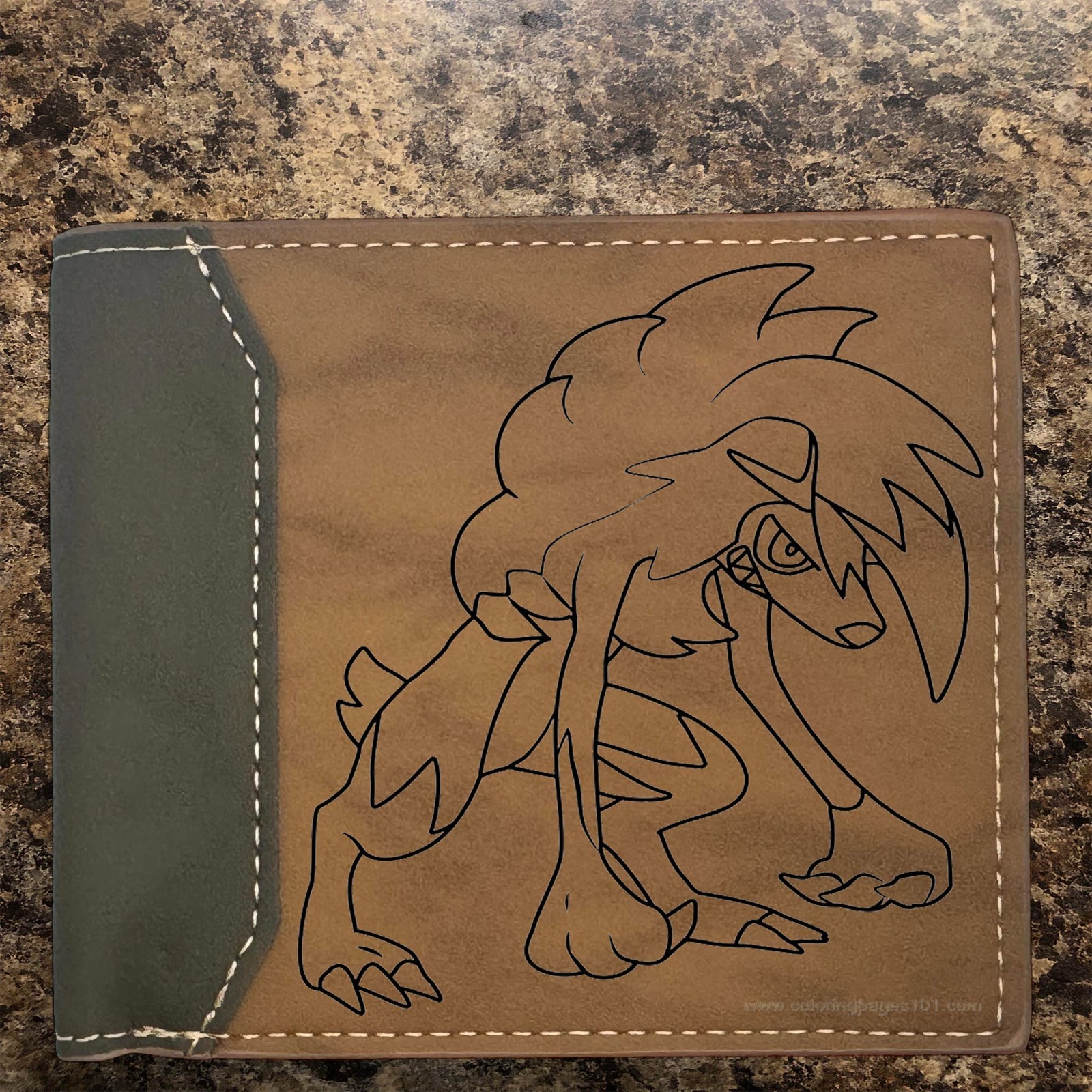 Lycanroc Poke-mon 4 – Leather Bifold Wallet – Premium Leather Wallet