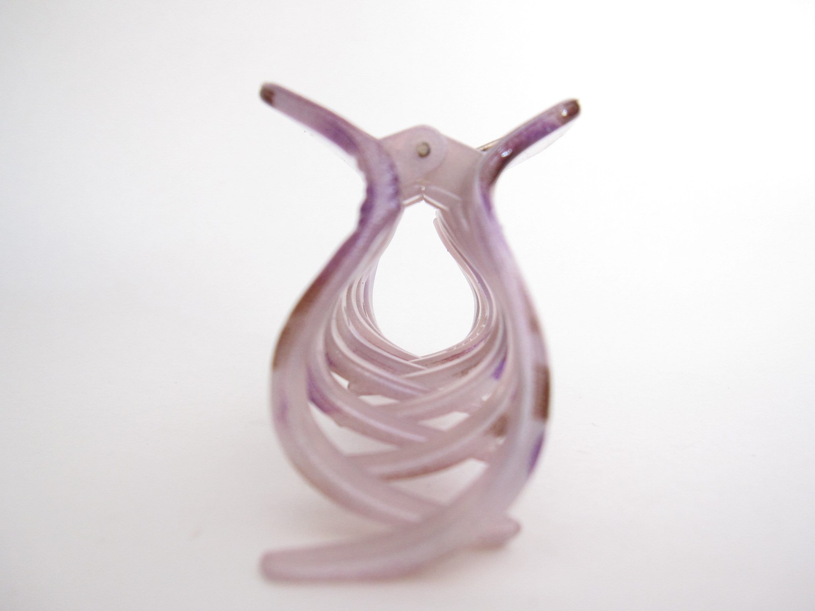 Spotted purple brown white hair claw clip for medium fine hair