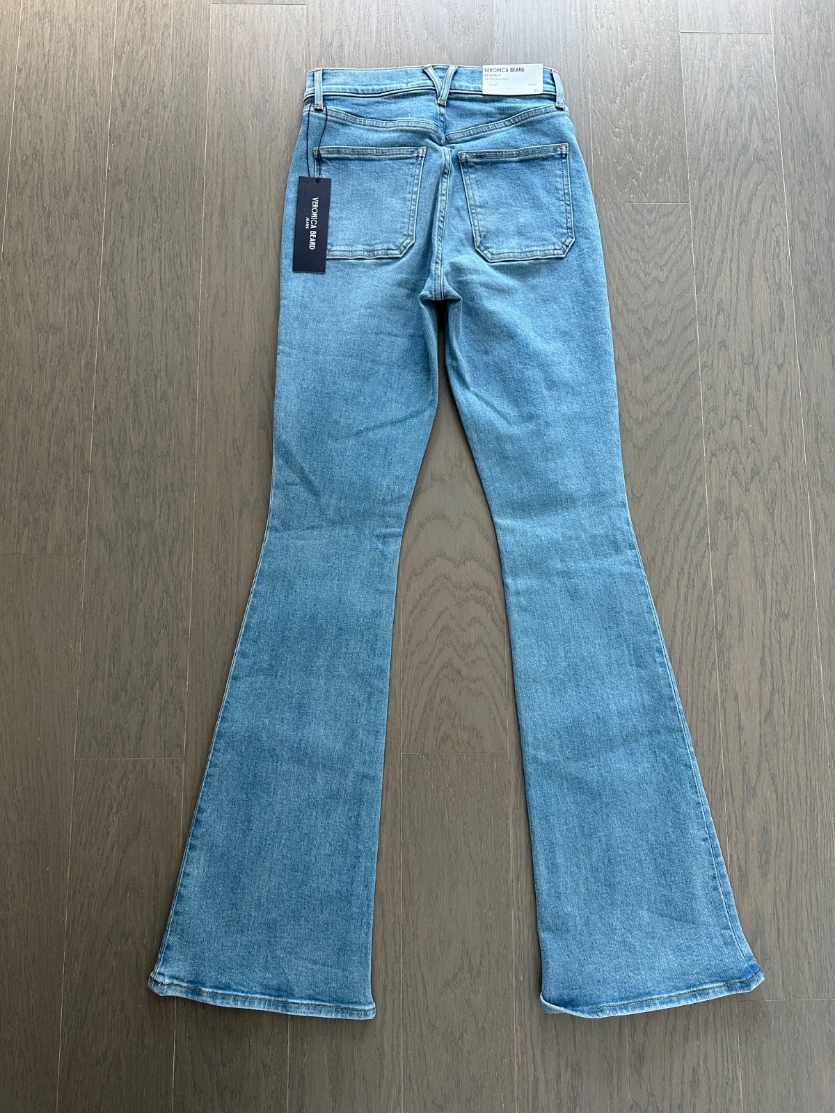 Veronica Beard BEVERLY Patch Pocket Skinny Flare Jeans Silverwood – With tags 25