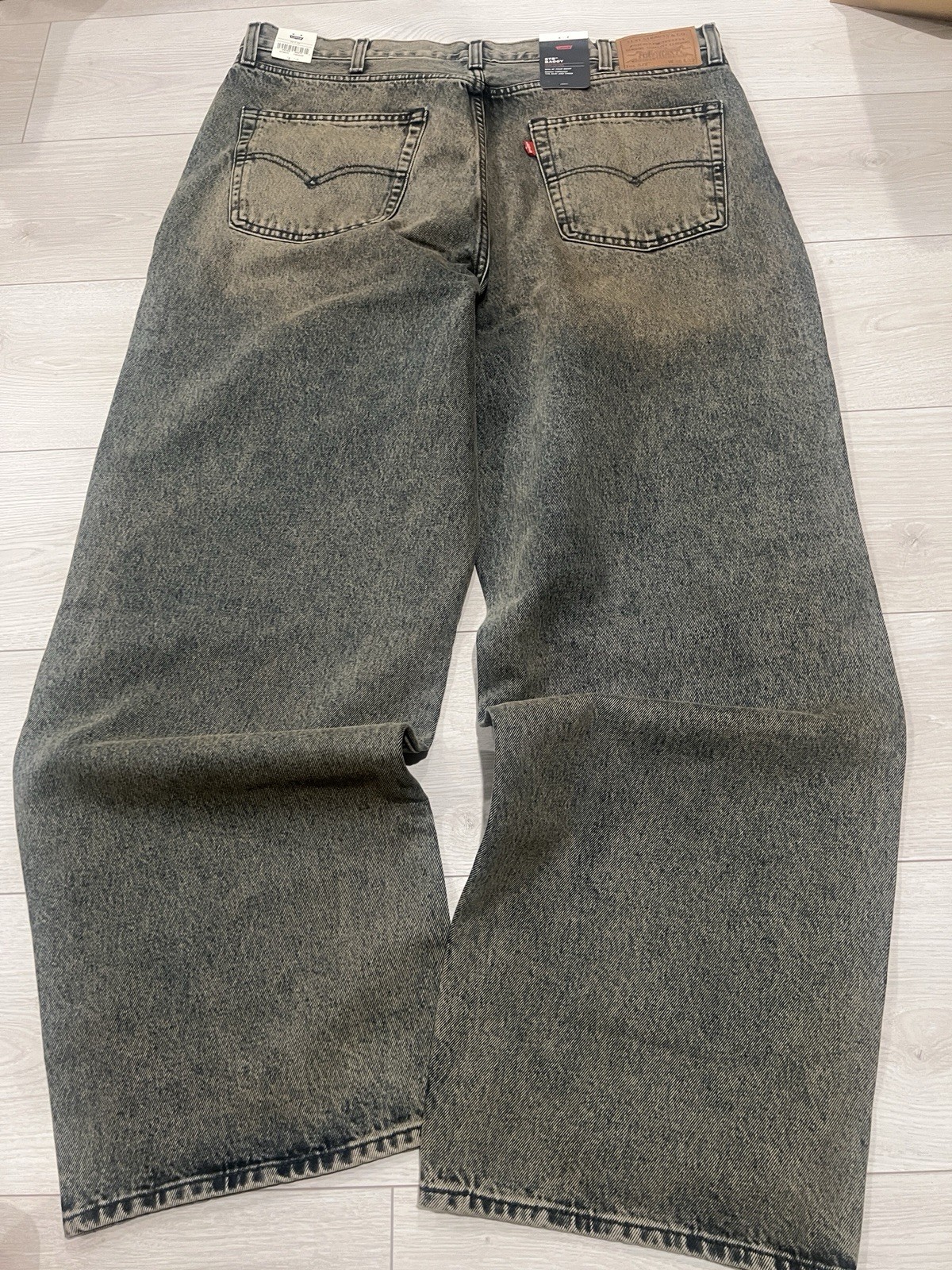 Levi’s 578 Baggy Denim Big E Red Tab Jeans Men’s Size 36 X 30 Grey