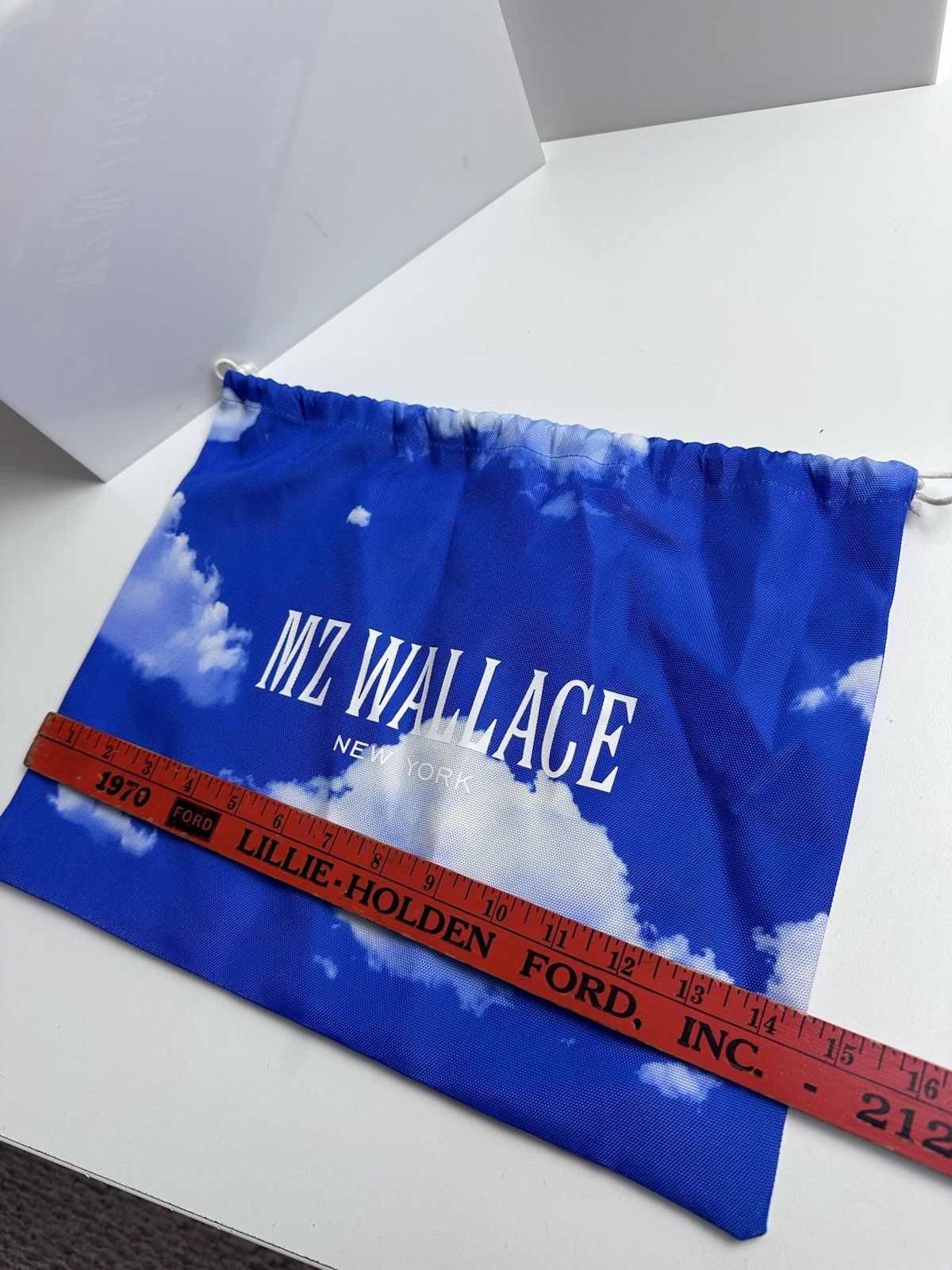 MZ Wallace Cloud Print Dustbag Drawstring Closure 11×14.5 inches Travel Bag