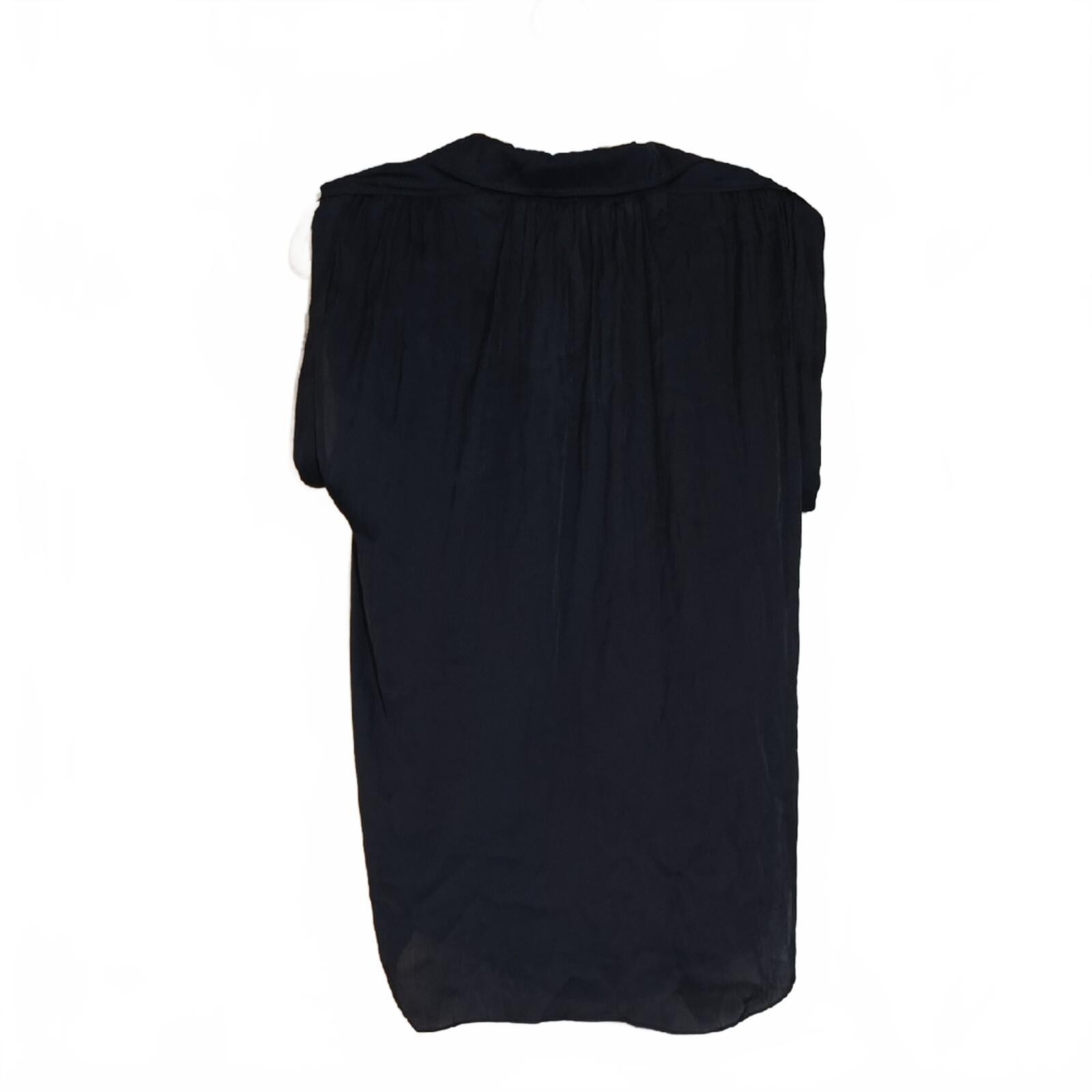 Vince Midnight Blue Collared U-Neckline Women’s Blouse Size 6