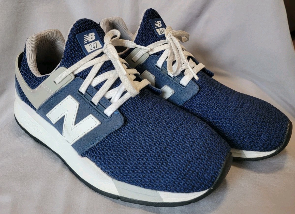 New Balance 247 Sneakers Mens Size 10.5 Blue Gray Running Shoes Walking MS247FK