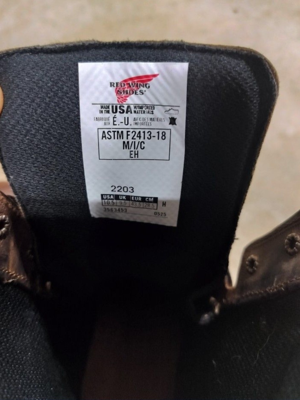 Red Wing 2203 Dynaforce 8″ Safety Toe Work Boots – Men’s 10.5