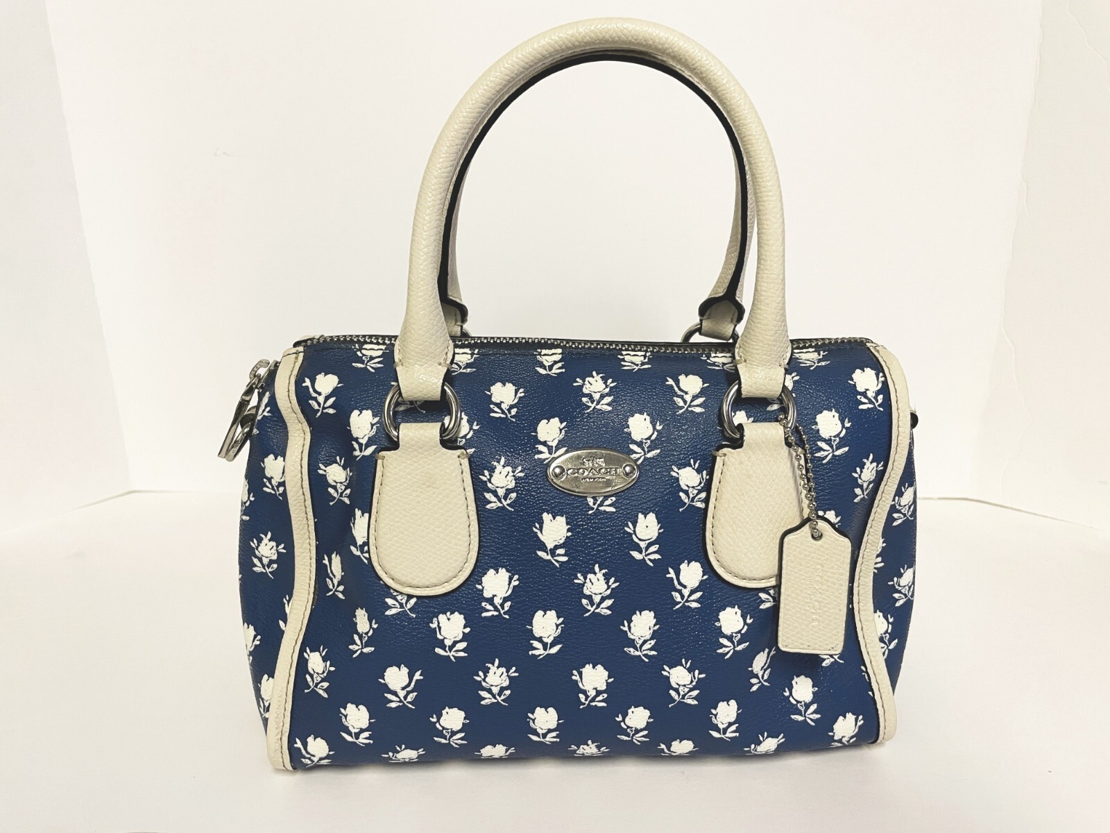 COACH 2WAY Handbag Shoulder Badlands Floral Blue Women