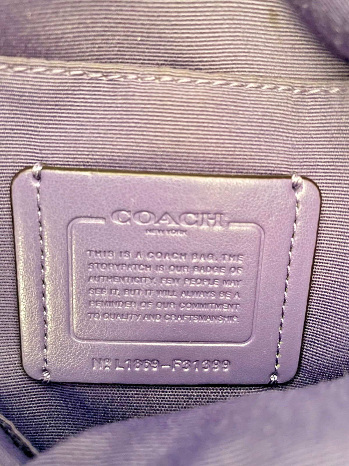 *AUTHENTIC* COACH “Elle” hobo bag Lavender pebble leather (style F31399)