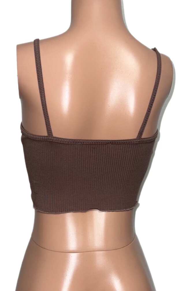 Y2K Style Cocoa Knit snap down cami crop top New Love Tree active top fairycore