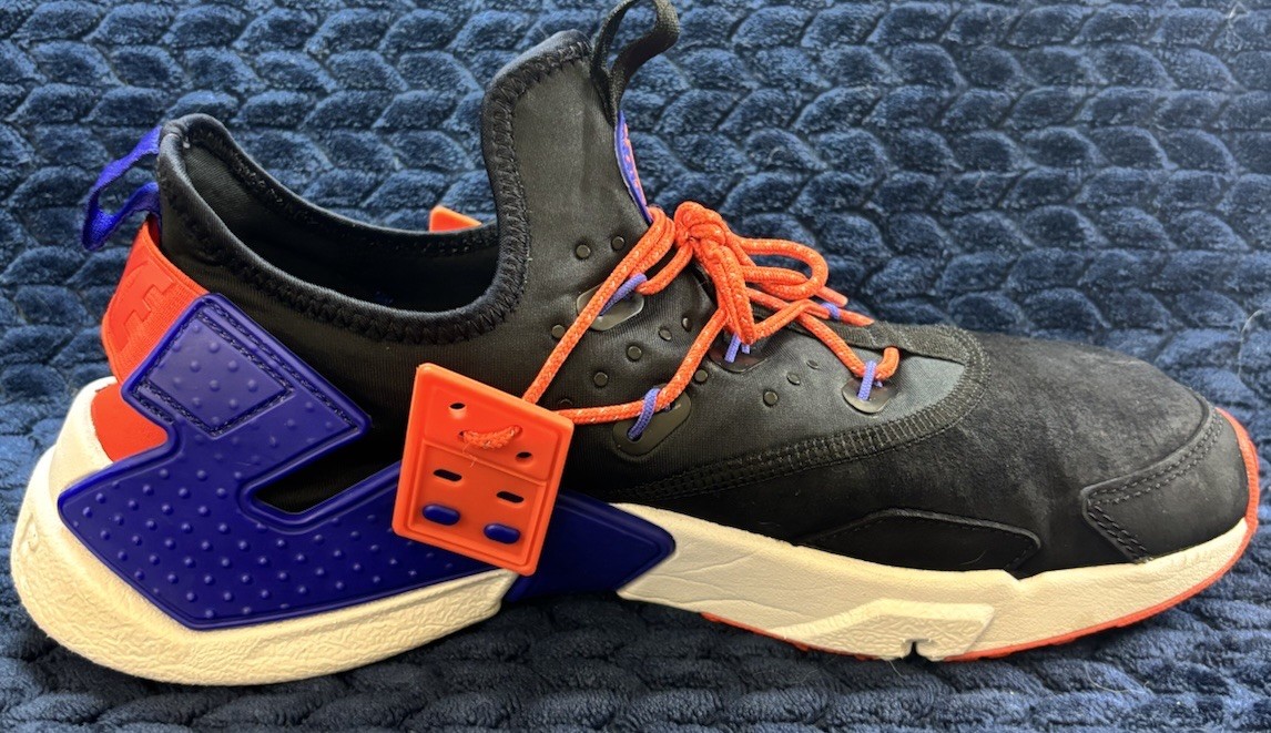 Nike Air Huarache Drift Men’s Low Top Sneakers Black Orange Purple Colorblock