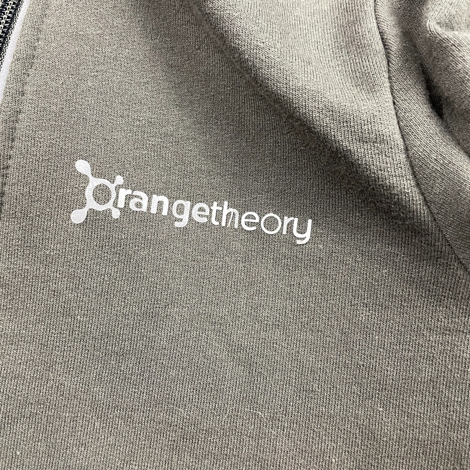 Orange Theory Hoodie Jacket Womens Small Gray Full Zip Hooded Fitness Sweatshirt