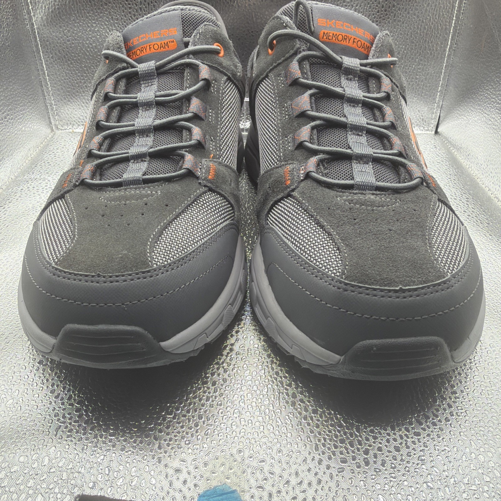 SKECHERS Slip-ins Memory Foam Men’s12 Sneakers Gray Orange