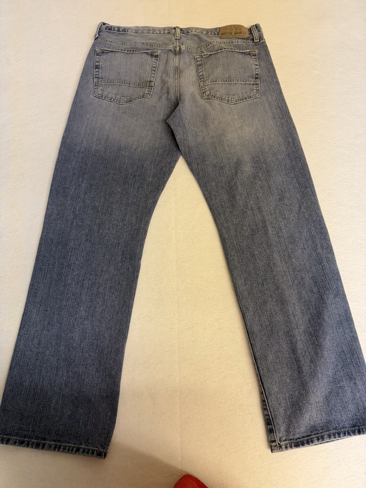 Nautica Men’s Relaxed Fit Straight Leg Jeans Size 36×32, Light Wash