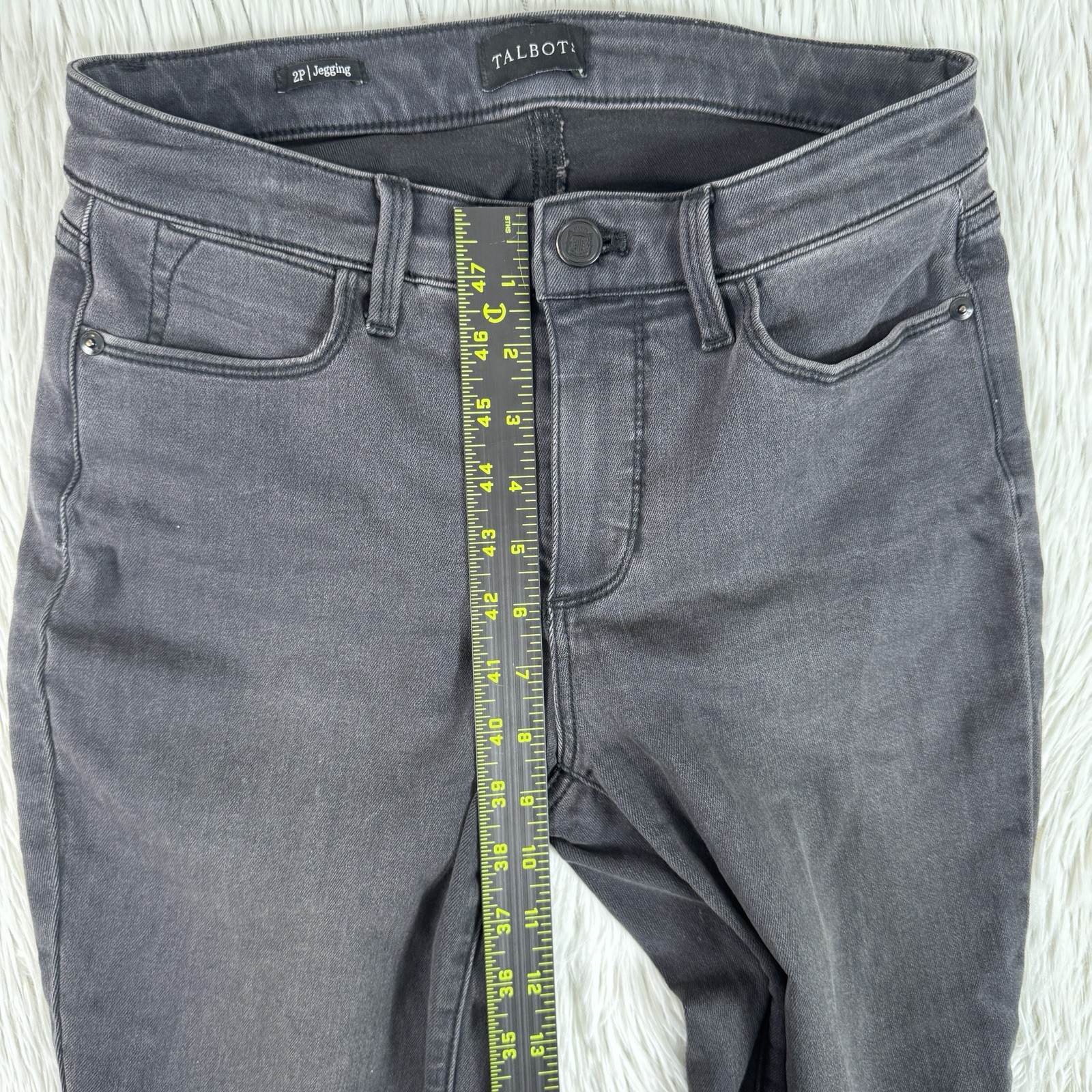 Talbots Black Charcoal Wash Mid-Rise Jegging Denim Jeans Women’s Size 2P