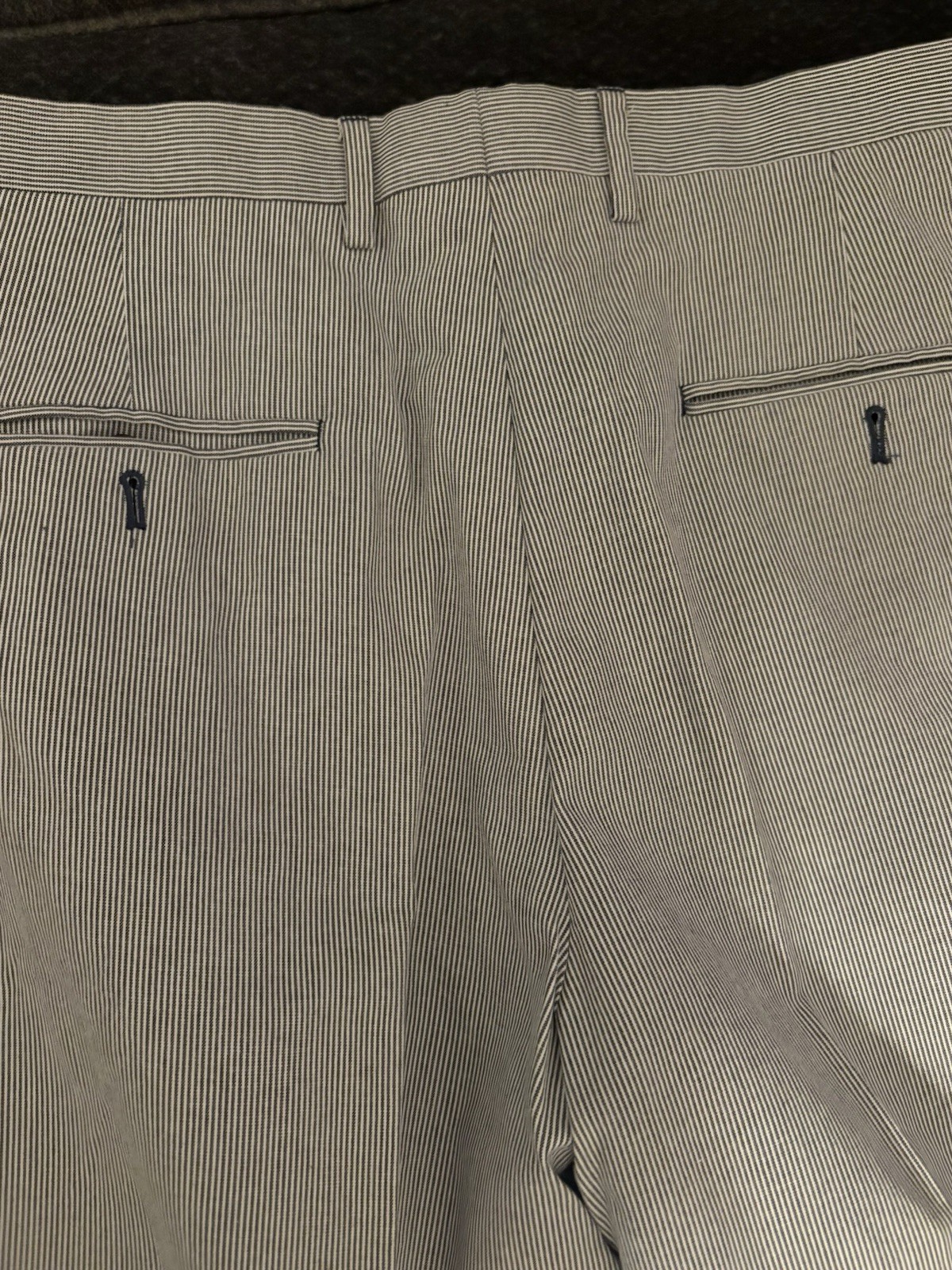 Tommy Hilfiger Men’s Blue/White Striped Seersucker Chino Pants 36 Slim