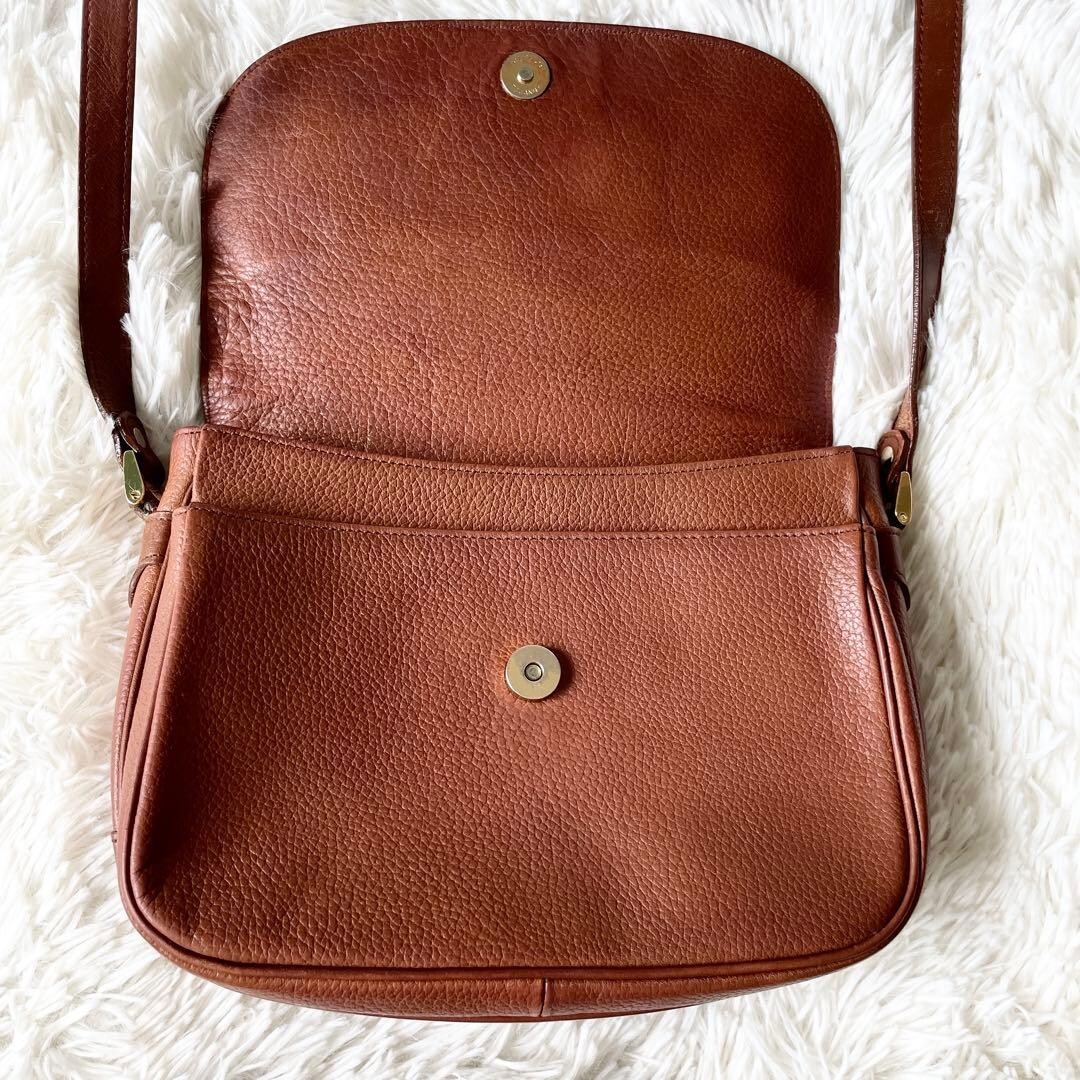 Burberry Brown Leather Nova Check Crossbody Shoulder Bag Vintage Unisex