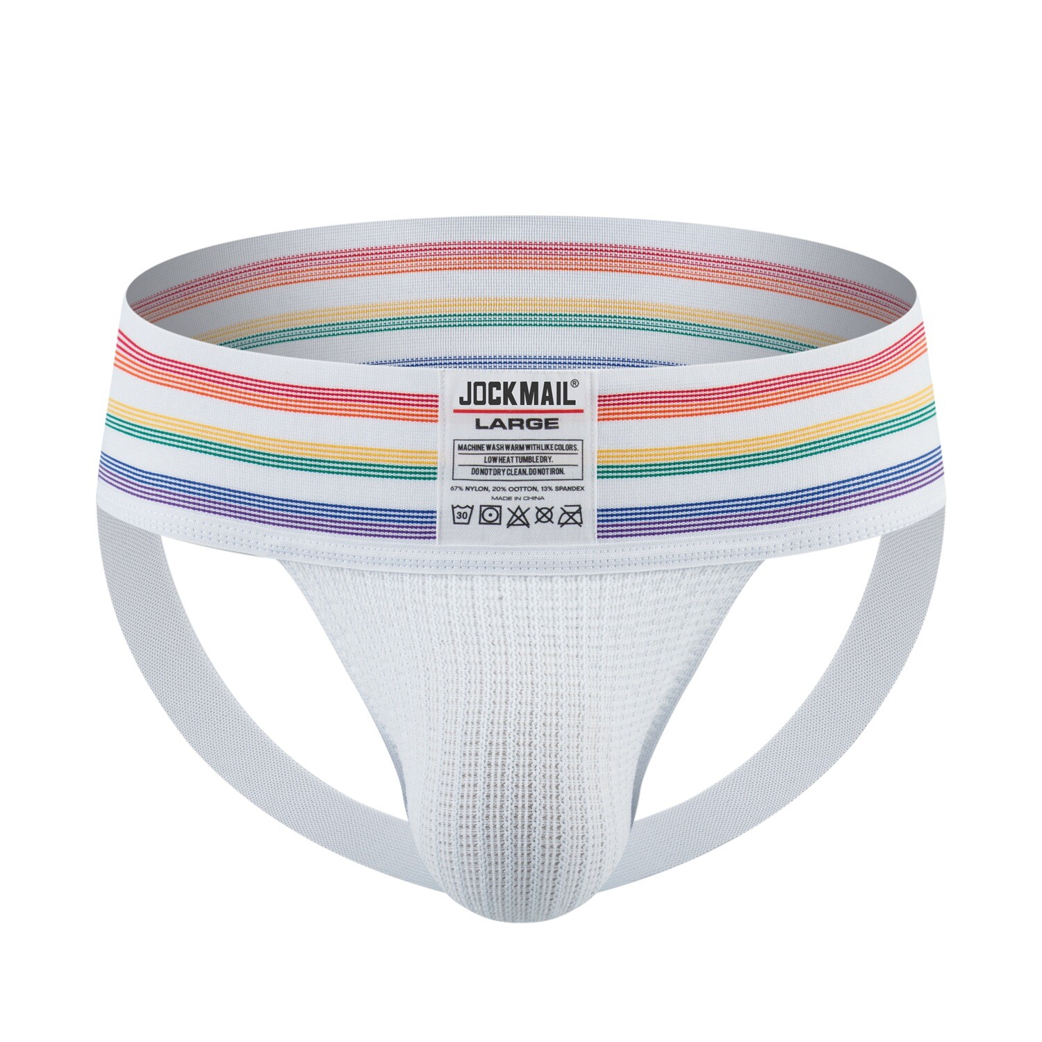 JOCKMAIL Men Bikini Jockstrap Wide Waistband Big Pouch Hip Lift Underwear Thongs