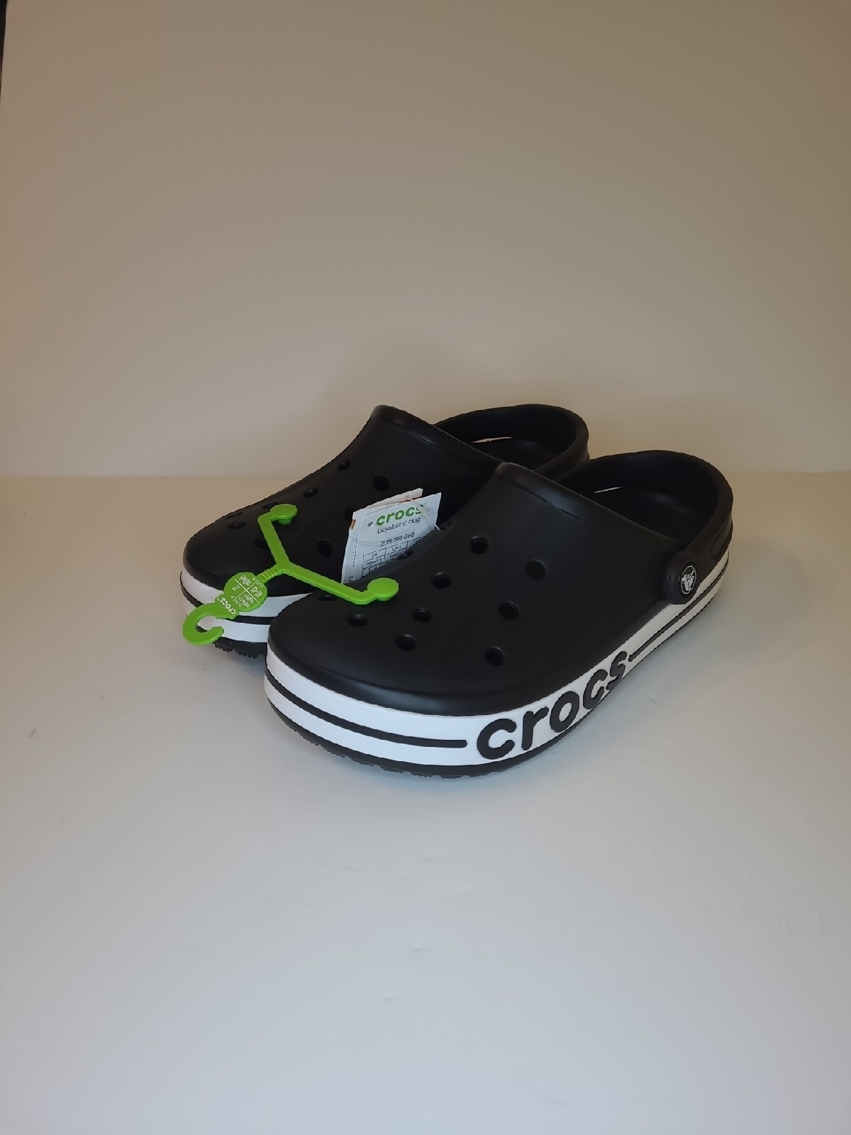 Crocs Bayaband Clog Unisex Black/White 205089-066 Mens 9/Womens 11