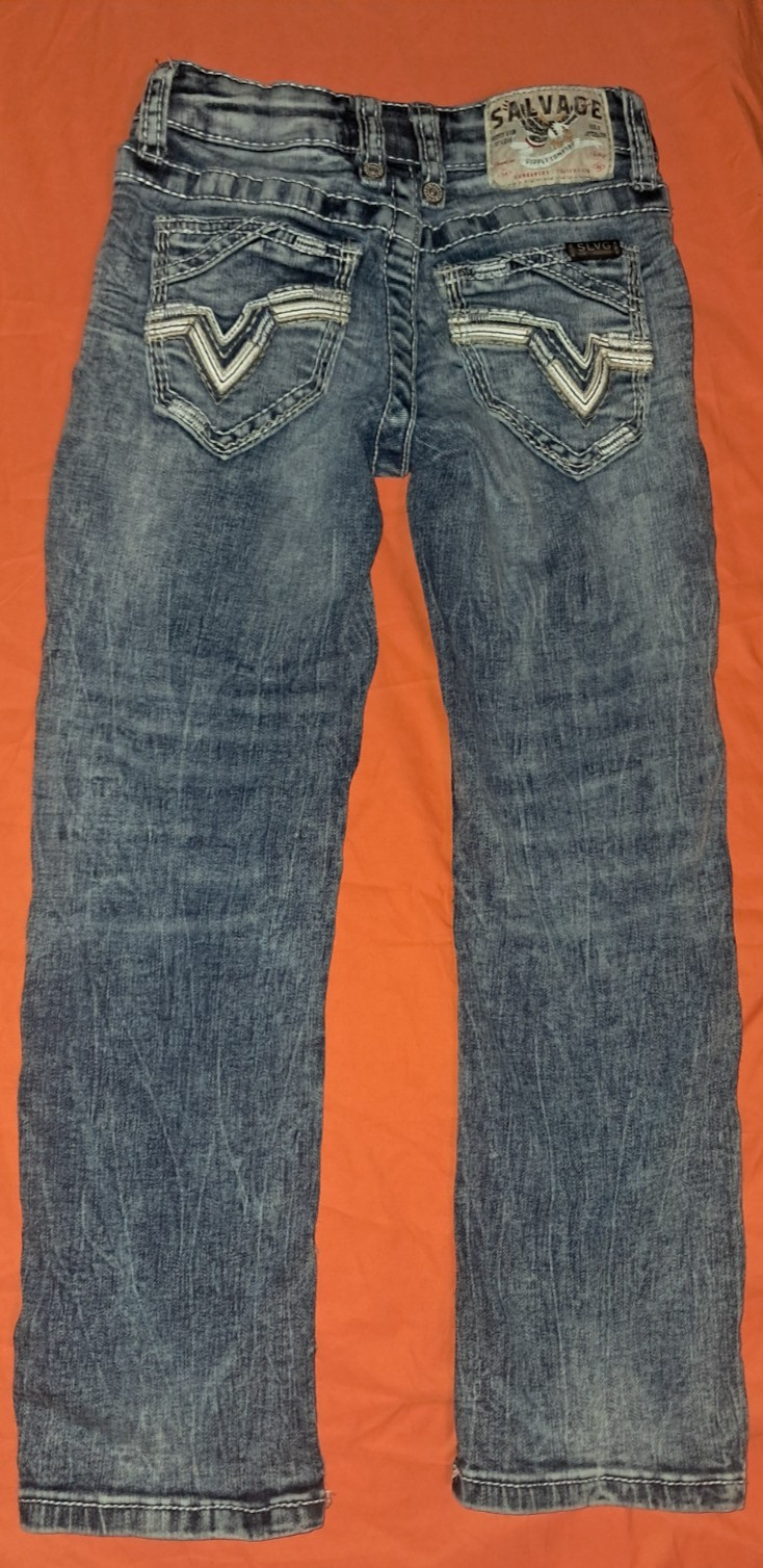 Buckle Salvage BKE Straight Jeans Youth size 6 Blue Denim Boys Kids