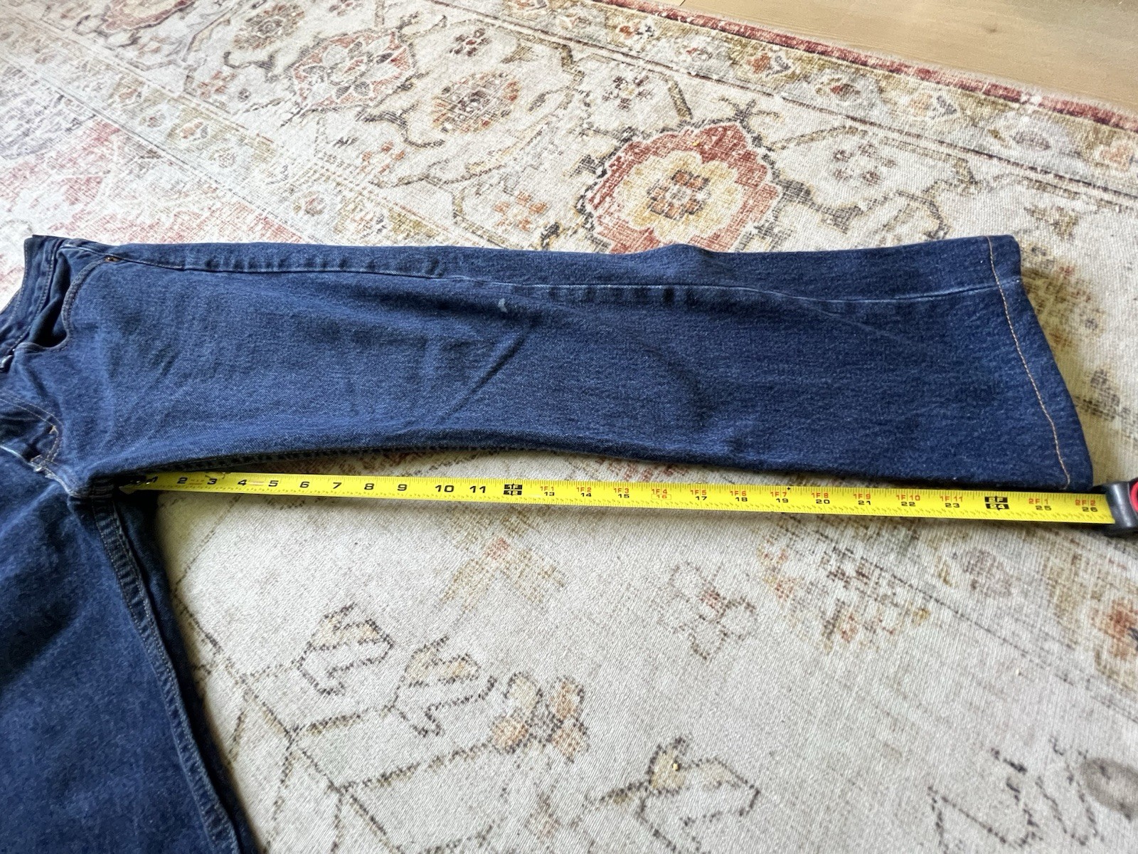 Levi’s 505 Series Men’s Blue Denim Straight Fit Mid Rise Jeans Dark Wash 30×26