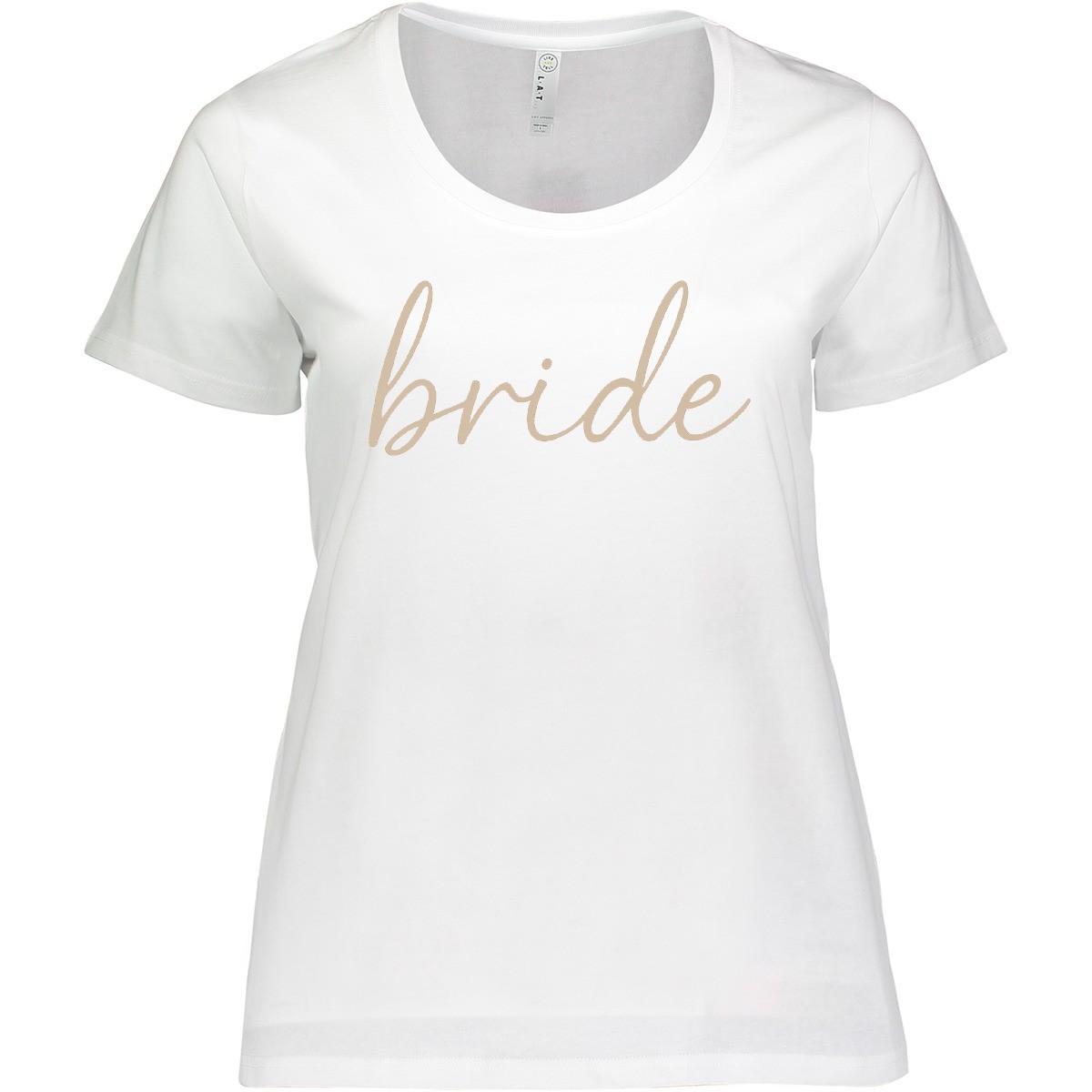 Inktastic Elegant Bride Script Minimalist Typography Women’s Plus Size T-Shirt