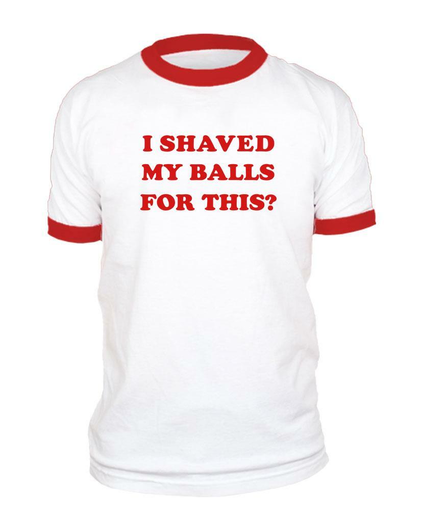 I Shaved My Balls For This Red Ringer – Unisex Ringer T-Shirt