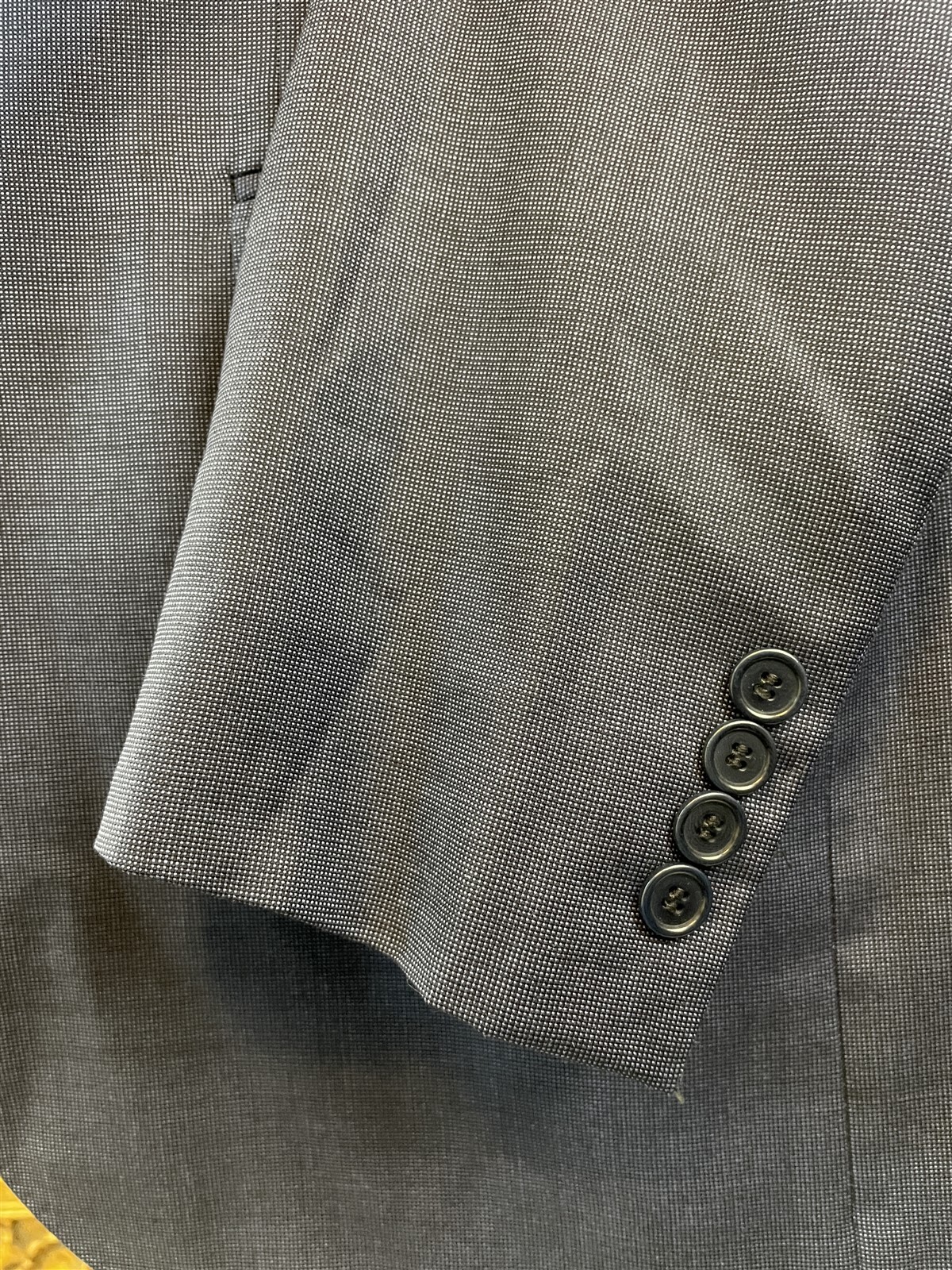 Culwell & Son BESPOKE 42R Blue Nailhead Superfine Wool 2Btn Blazer Jacket