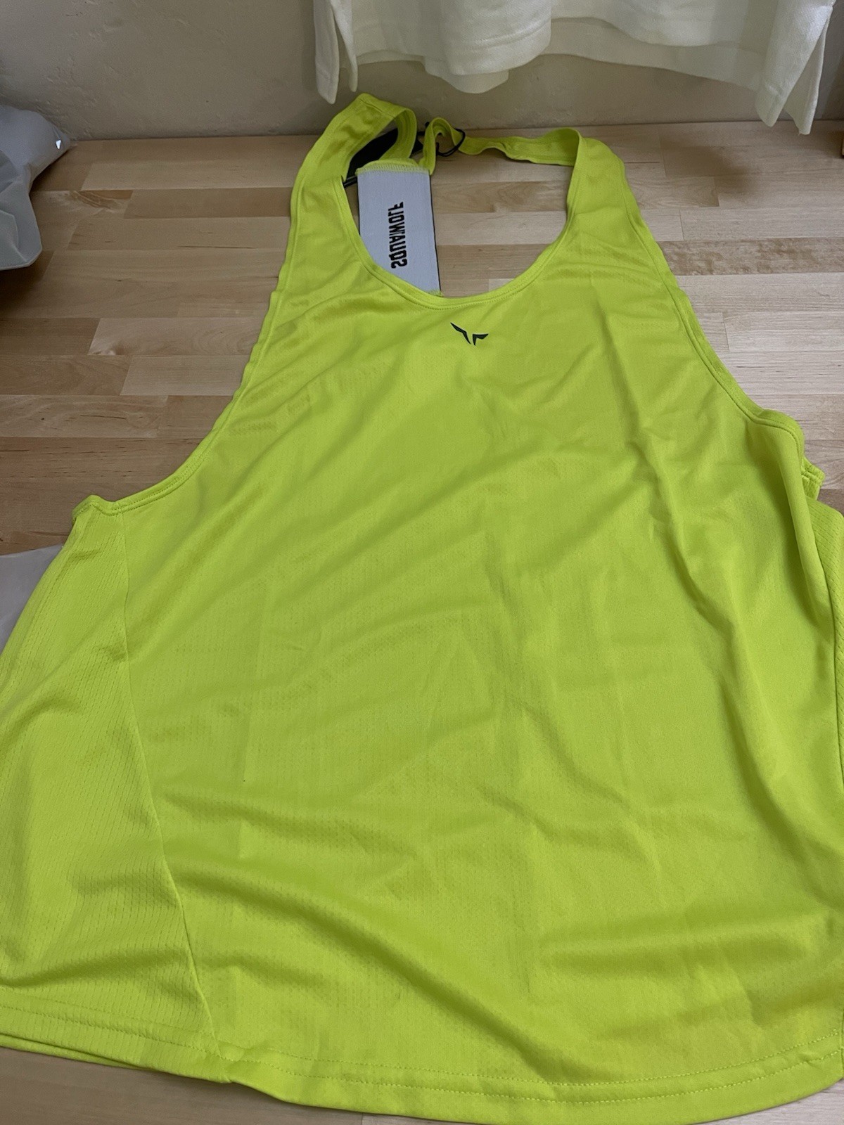 SquatWolf NEXT GEN DRYFLEX STRINGER – FLUO YELLOWATHLETIC FIT Tank XXL