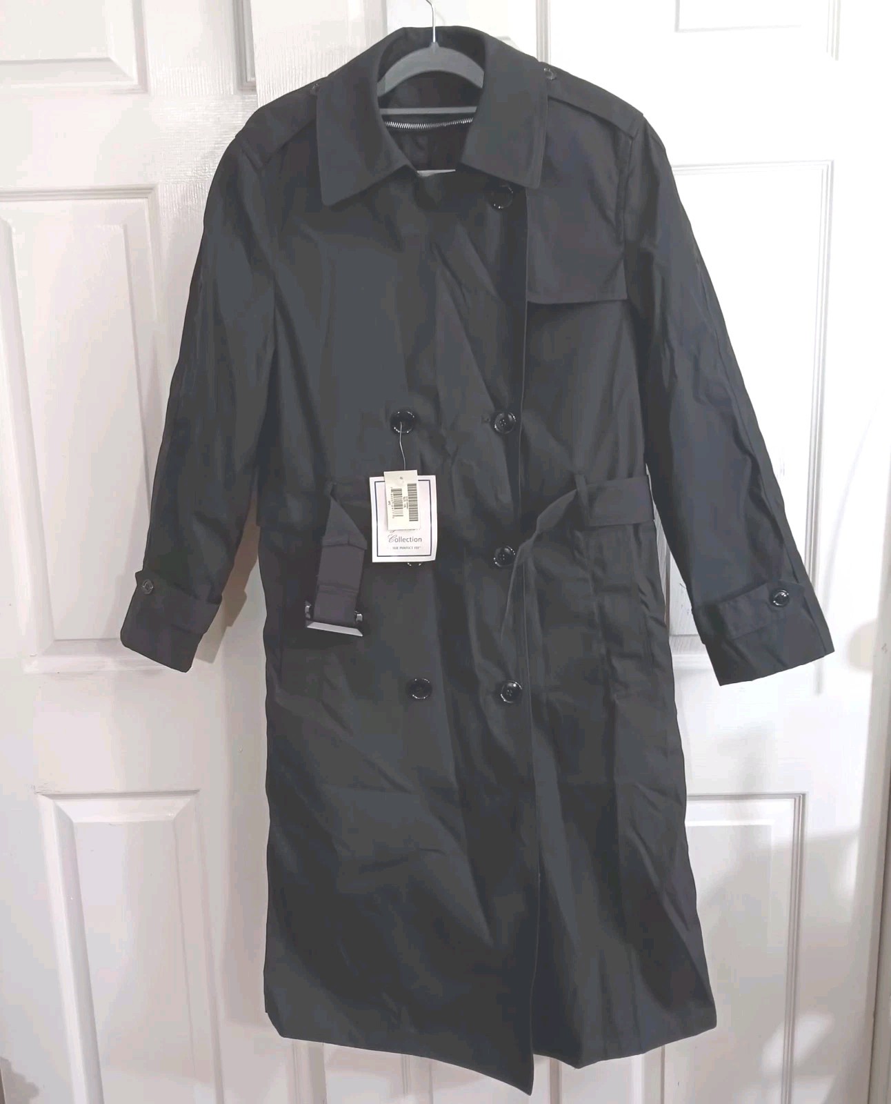 DLA Garrison Collection Women’s 10L Military Army Zipout Black Trench Coat New