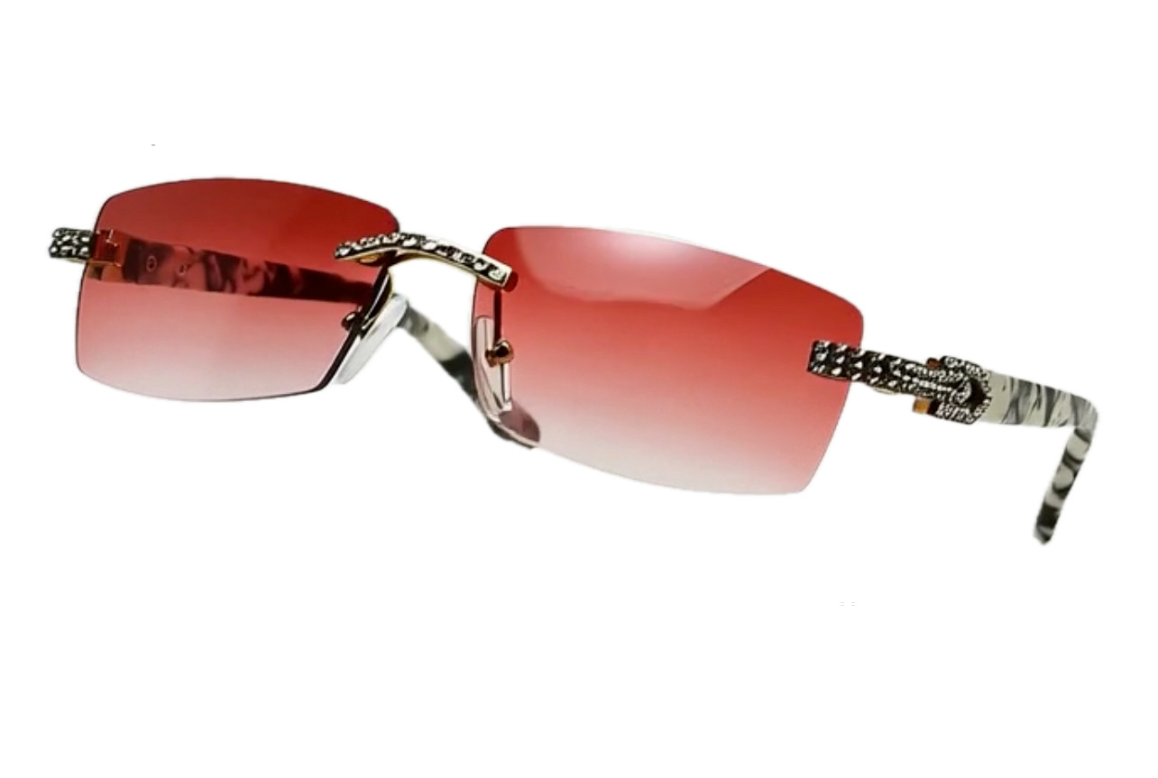 Diamond Sunglasses BUFF’S lens gold Retro Migos Buffs vintage Hip Hop rapper