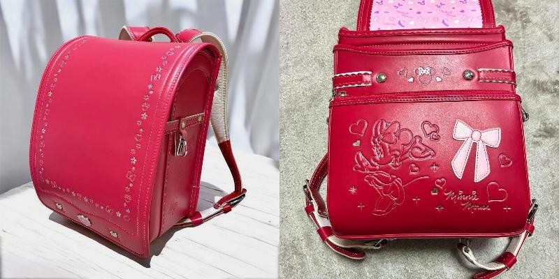 Randoseru Japanese School Bag Kid’s Backpack Minnie Disney Pinkish Red Japan #0