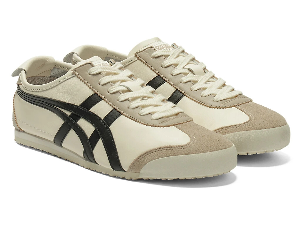Onitsuka Tiger Mexico 66 1183C102-752 Ivory Black Shoes Brand New With Box