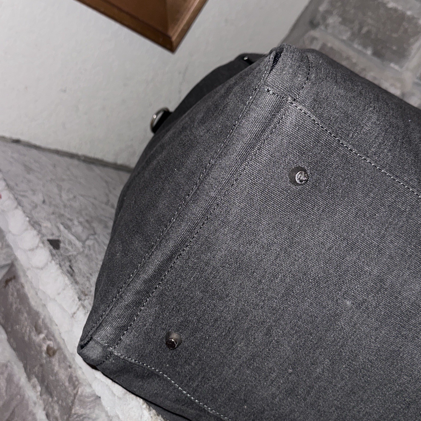 Mint Hook & Albert Canvas Leather 2-in-1 Garment Bag Weekender Duffle 22x13x10