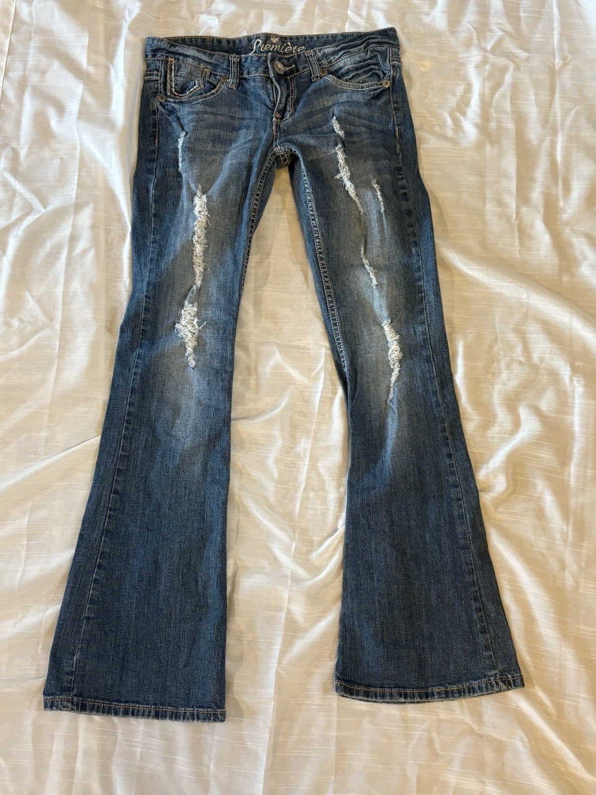 Y2K Rue 21 Premiere Super Low Rise Bootcut Flare Jeans Juniors size 5/6