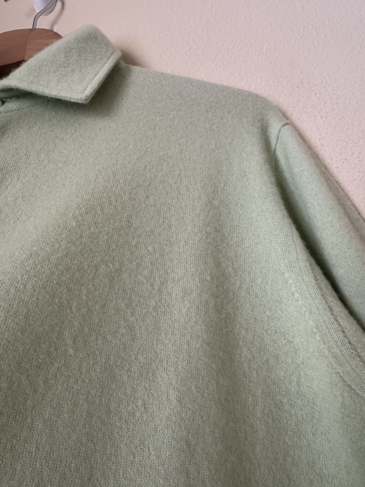 Loro Piana 100% Cashmere Polo Shirt Mint Green 50