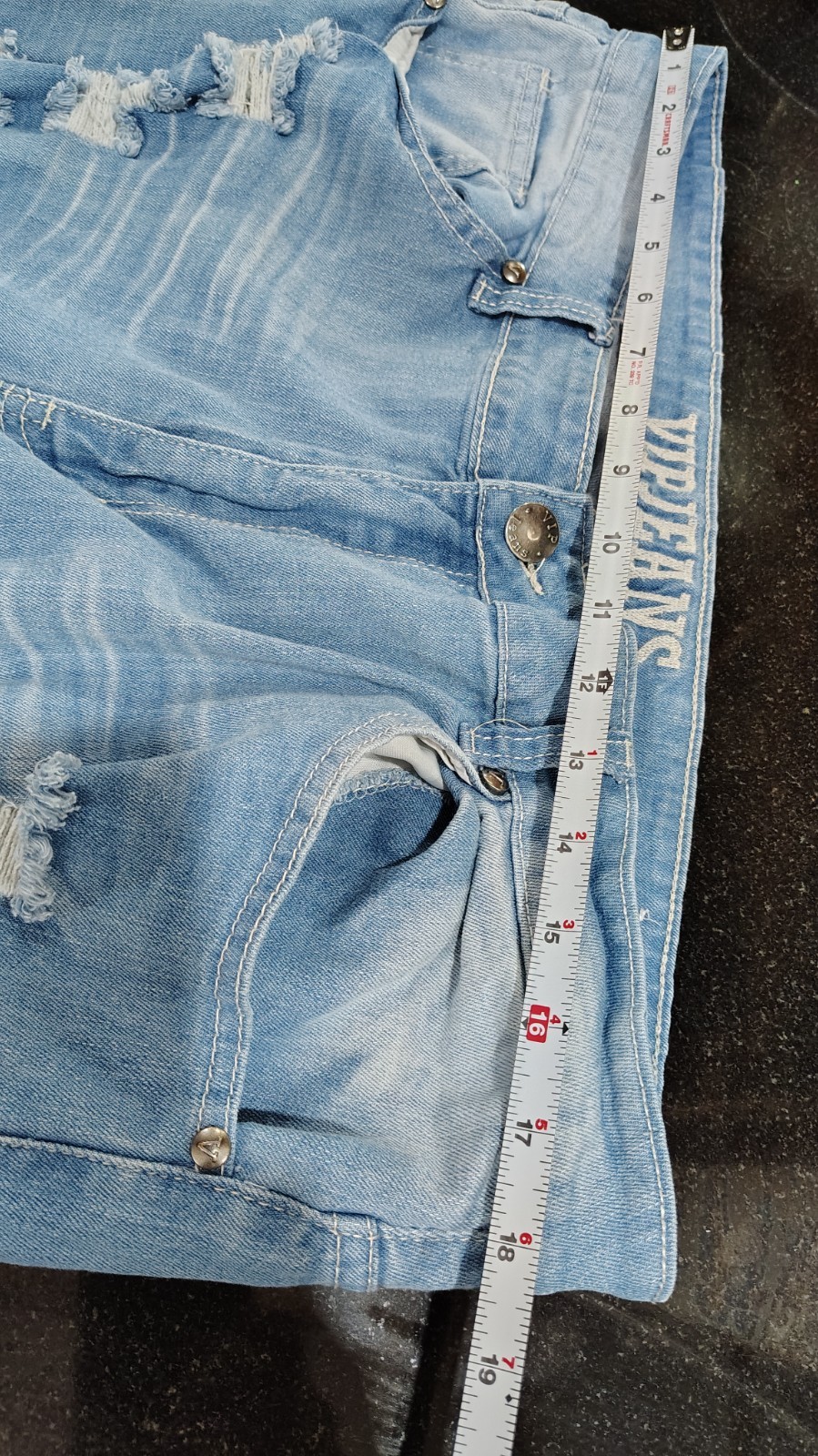 women’s VIP Jeans light blue denim distressed jeans size 21/22 plus