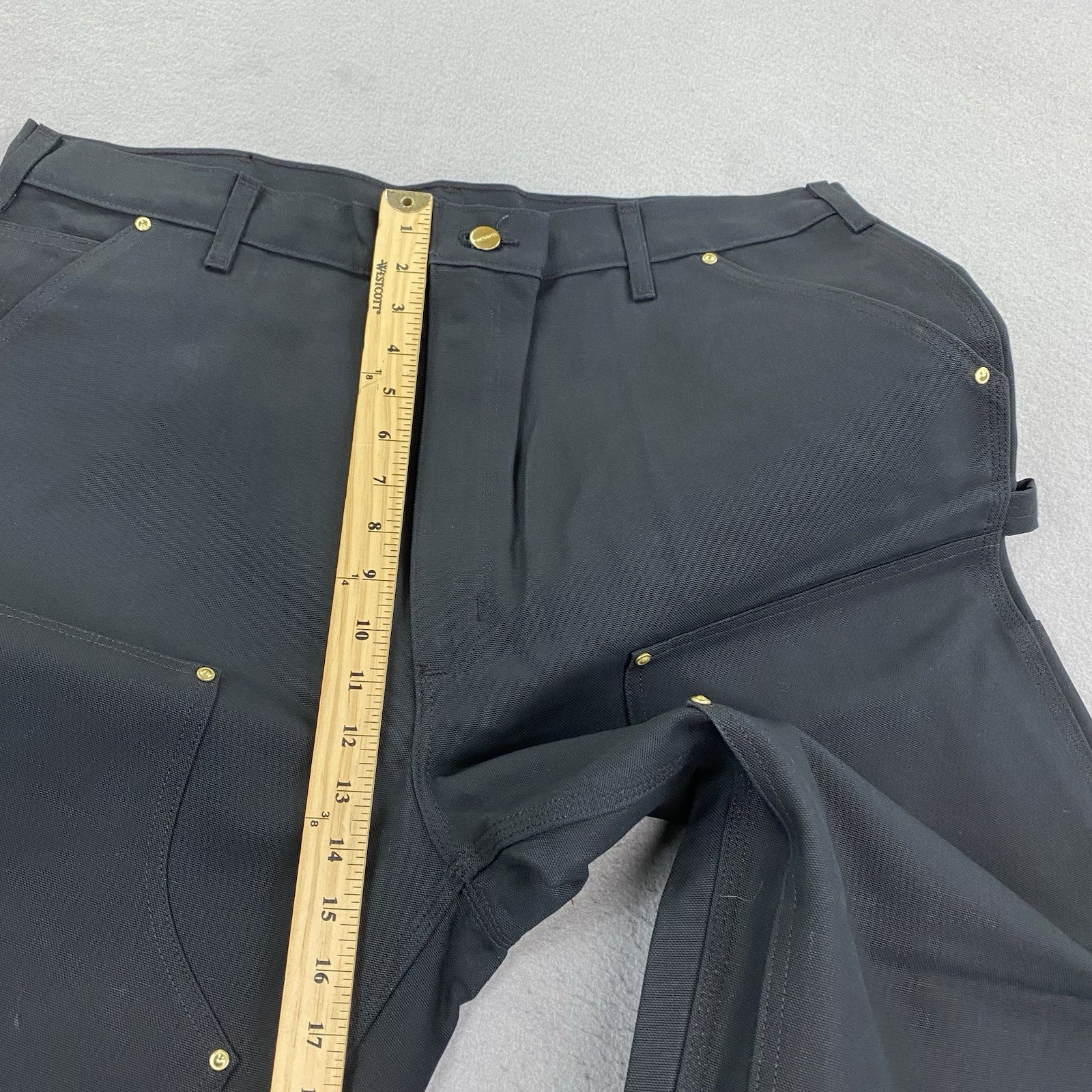 Carhartt Pants Mens 40×36 Black Double Knee Duck Canvas B01 BLK Irregular