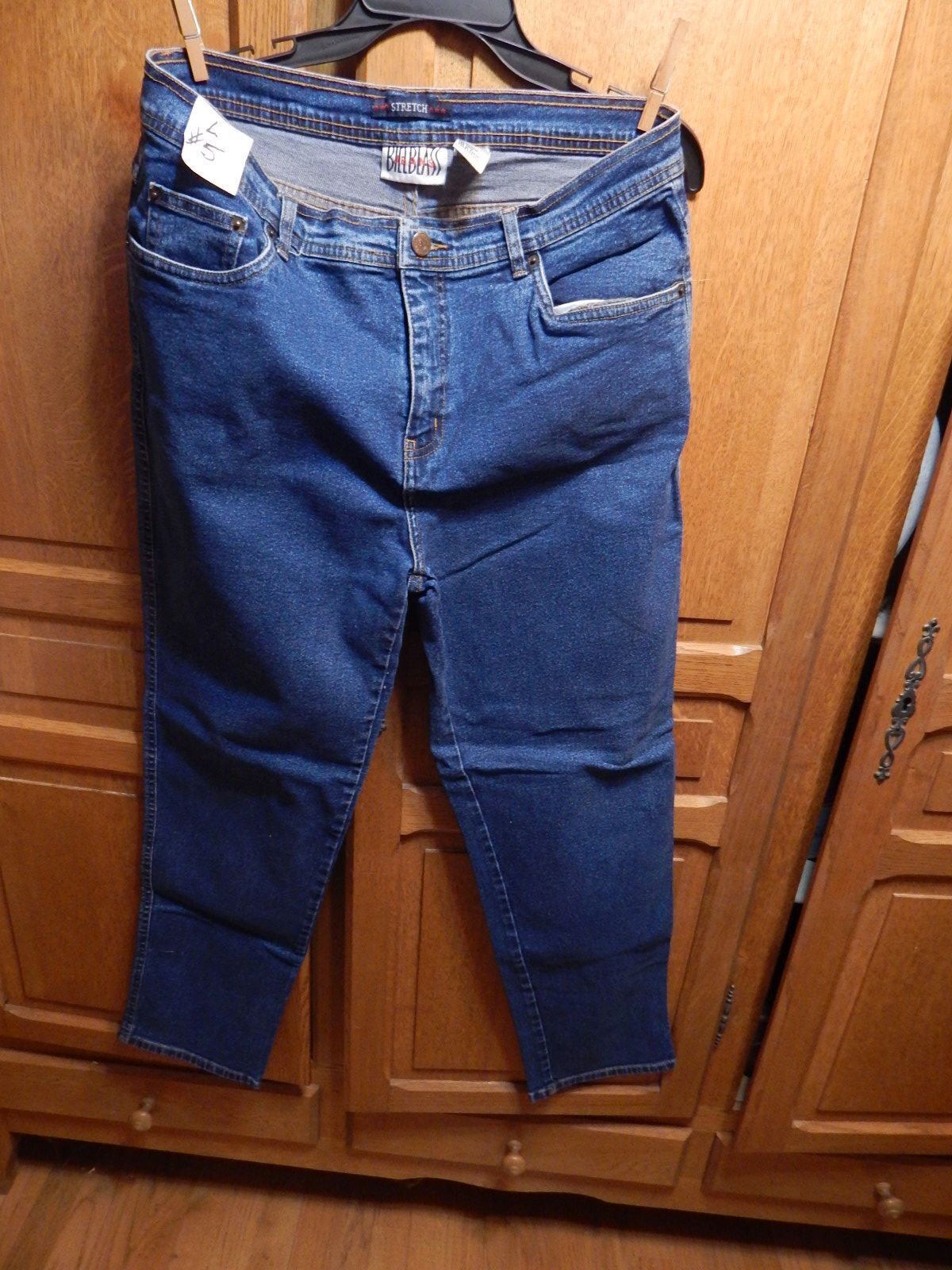 Ladies Bill Blass Stretch 98%Cotton 2% Lycra Denim Blue Jeans Sz 14 #L5