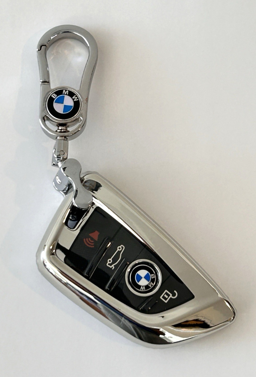 Car Key Case Shell Fob Cover FIT BMW X1 X2 X3 X4 X5 F15 X6 F16 G20 G30 Silver
