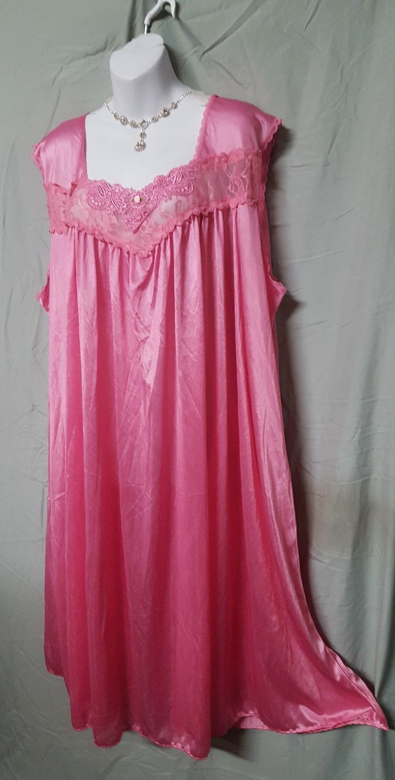 Woman Within Nightgown Pink Blue Green Purple Sleeveless M L 1X 2X 3X 4X 5X