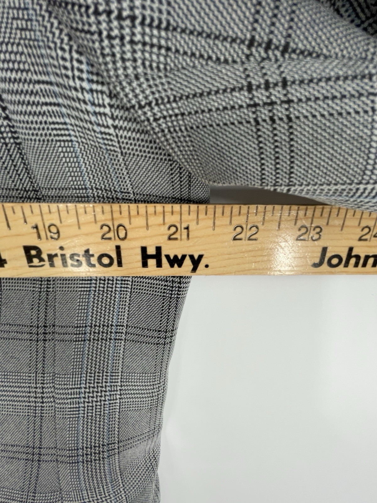 Evan Picone Womens 14P Skirt Suit Gray Window Pane Plaid Pattern One Button