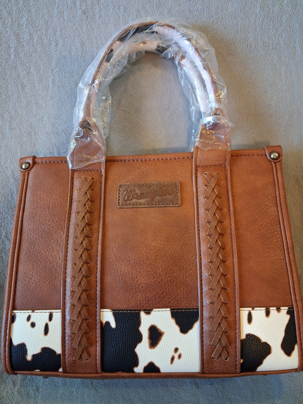 NEW Wrangler Montana West Tote Bag Cow Print NWT Crossbody Medium Satchel